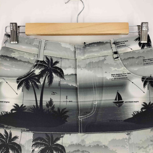 KSENIA SCHNAIDER HAWAII DENIM MINI SKIRT ハワイ デニム ミニスカート レディース M