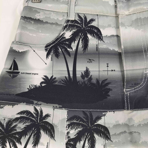 KSENIA SCHNAIDER HAWAII DENIM MINI SKIRT ハワイ デニム ミニスカート レディース M