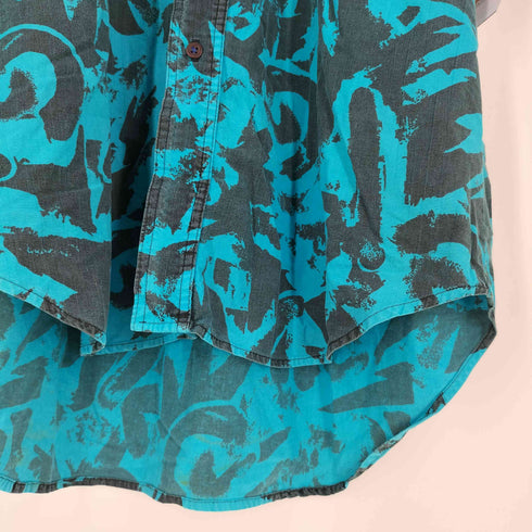 オーシャンパシフィック Ocean Pacific ロゴパッチ 総柄 ボタンダウンシャツ メンズ import:XL