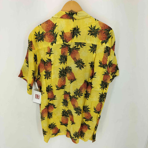 パラダイスファウンド PARADISE FOUND 80-90S USA製 レーヨン アロハシャツ ウッドボタン メンズ import:L