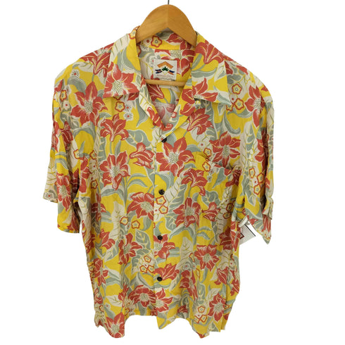 PINEAPPLE JUICE 80-90S アロハシャツ ウッドボタン メンズ