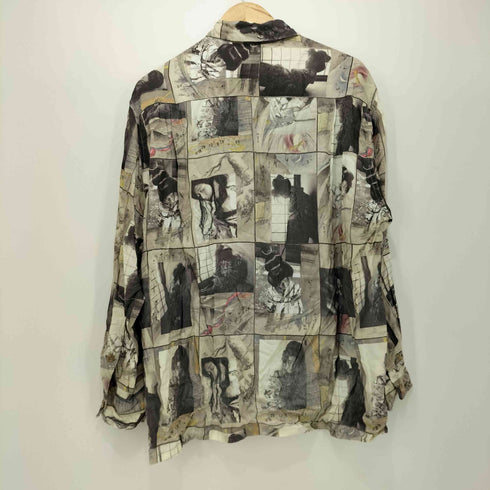 ワコマリア WACKO MARIA 伊藤晴雨 総柄 L/S 開襟 レーヨンシャツ メンズ JPN:L