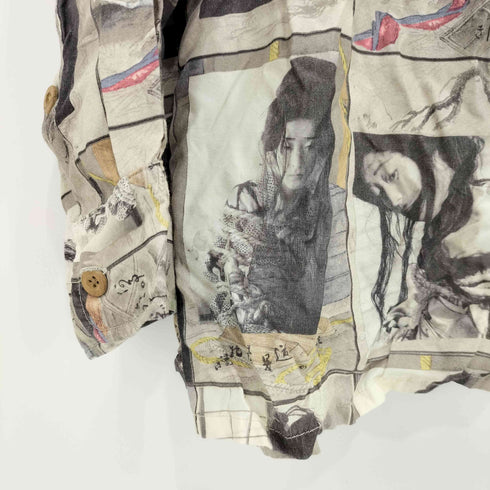 ワコマリア WACKO MARIA 伊藤晴雨 総柄 L/S 開襟 レーヨンシャツ メンズ JPN:L