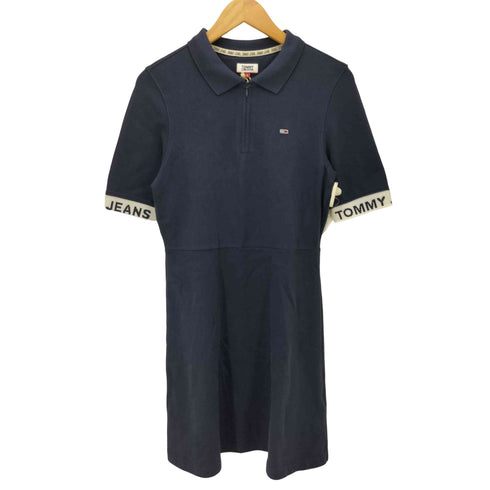 トミージーンズ tommy jeans ZIP POLO DRESS ハーフジップ ポロ ワンピース レディース import:S