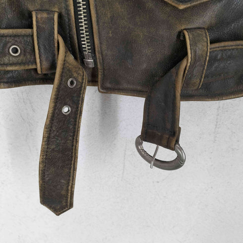 human beings USA製 COW Leather カウレザー ダブルライダースジャケット メンズ 36