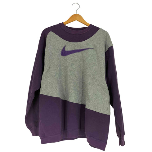 ナイキ NIKE ロゴ刺繍 バイカラー クルーネックスウェット メンズ import:XS