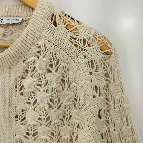 ザラ ZARA 透かし編み カーディガン レディース import:M