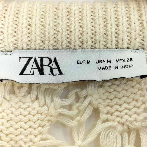 ザラ ZARA 透かし編み カーディガン レディース import:M