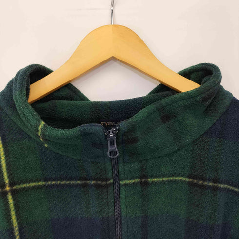 ノーティカ NAUTICA 90S USA製 ワンポイント刺繍 チェック ハーフジップ フリース プルオーバー ビッグサイズ メンズ 6X