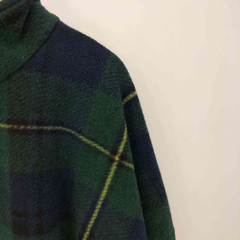 ノーティカ NAUTICA 90S USA製 ワンポイント刺繍 チェック ハーフジップ フリース プルオーバー ビッグサイズ メンズ 6X