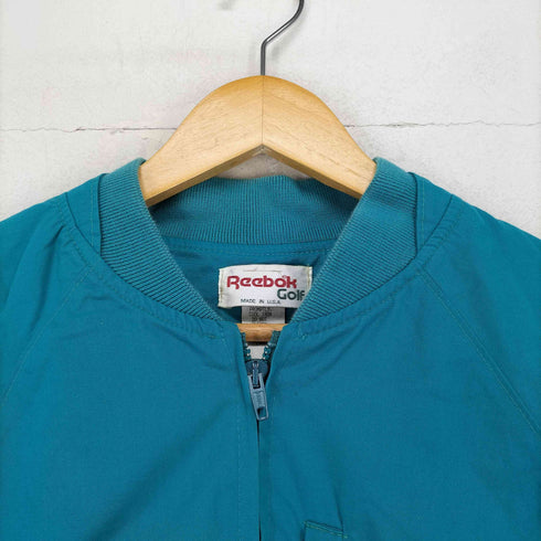 リーボック Reebok GOLF USA製 袖刺繍 ジップアップブルゾン メンズ L