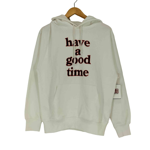 ハブアグッドタイム HAVE A GOOD TIME フロントロゴ プリントプルオーバー パーカー メンズ JPN:S