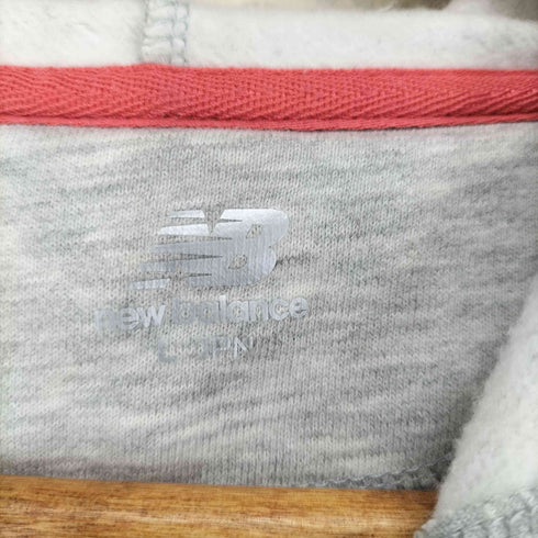 ニューバランス NEW BALANCE 胸ロゴ刺繍 裏起毛ジップパーカー レディース L