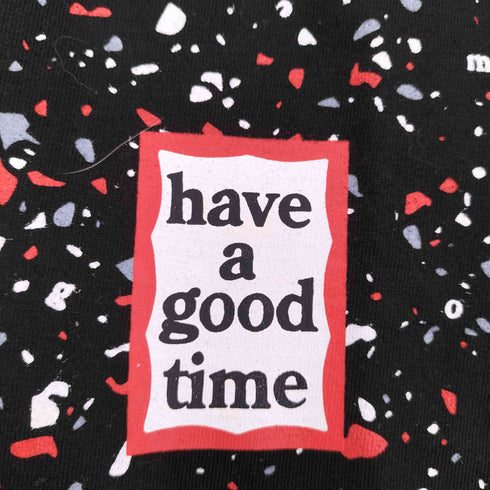 ハブアグッドタイム HAVE A GOOD TIME 総柄デザイン クルーネック半袖Tシャツ カットソー メンズ JPN:S