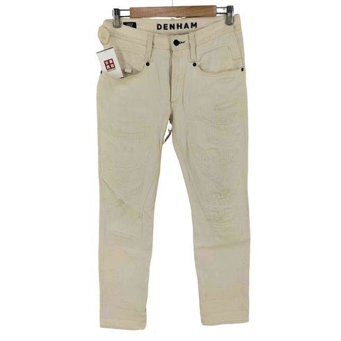 デンハム DENHAM DENHAM E-CROSSBACK WLES ダメージ加工デニムパンツ Carroy Fit メンズ W28 L32