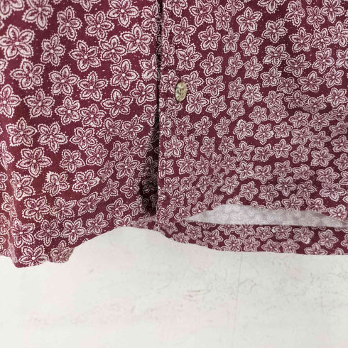 エディーバウアー Eddie Bauer 花柄 コットンシャツ メンズ import:XS