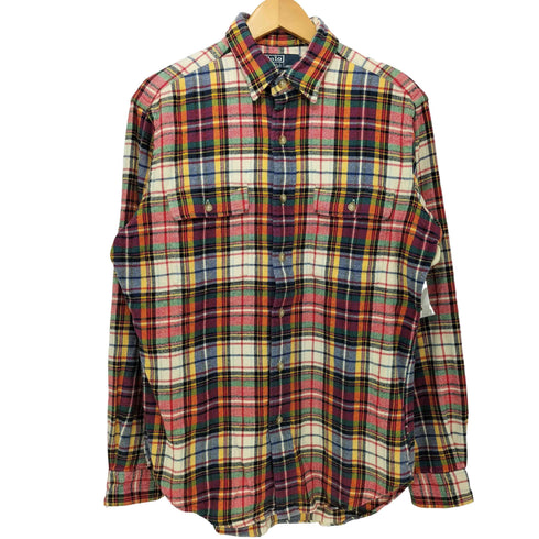 ポロバイラルフローレン Polo by RALPH LAUREN フラップポケット L/Sチェックネルシャツ メンズ import:S