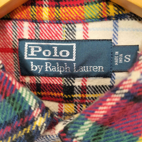 ポロバイラルフローレン Polo by RALPH LAUREN フラップポケット L/Sチェックネルシャツ メンズ import:S