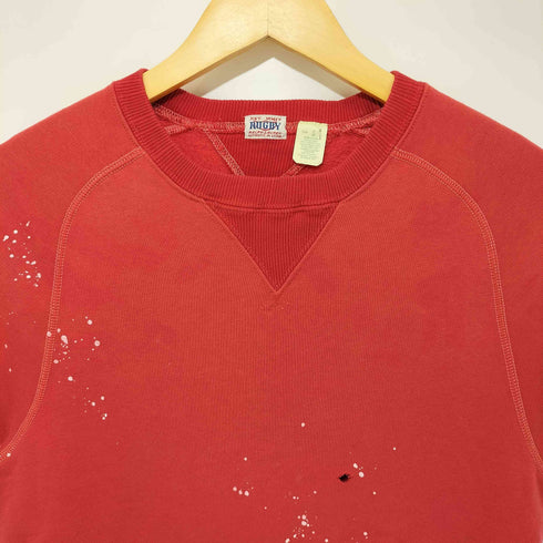 ラグビーラルフローレン Rugby Ralph Lauren S/S DAMAGE SWEAT SHIRTS RED メンズ import:S