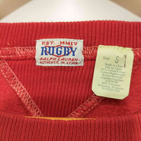 ラグビーラルフローレン Rugby Ralph Lauren S/S DAMAGE SWEAT SHIRTS RED メンズ import:S
