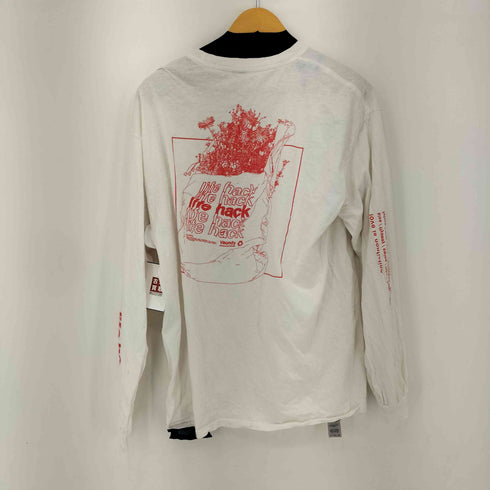 プリントクルーネックL/SバンドTシャツ メンズ JPN:L