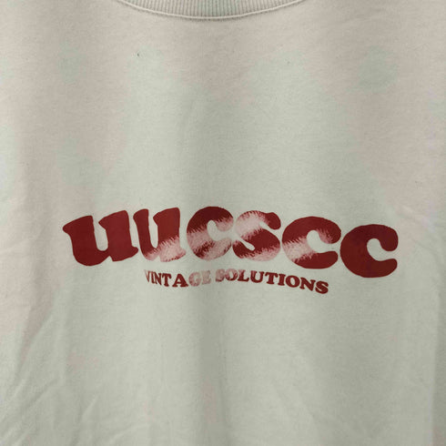 UUCSCC 両面 フロッキープリント クルーネック Tシャツ ビッグサイズ メンズ 3XL