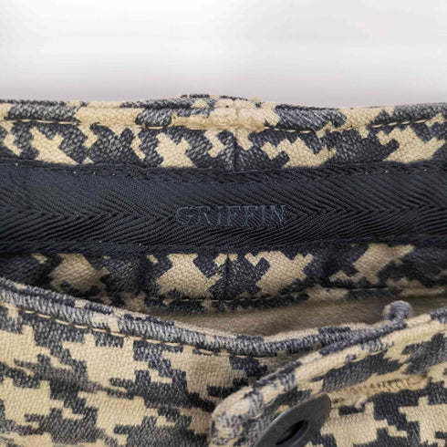 グリフィン GRIFFIN イタリア製 千鳥格子柄 マルチポケットパンツ メンズ 32