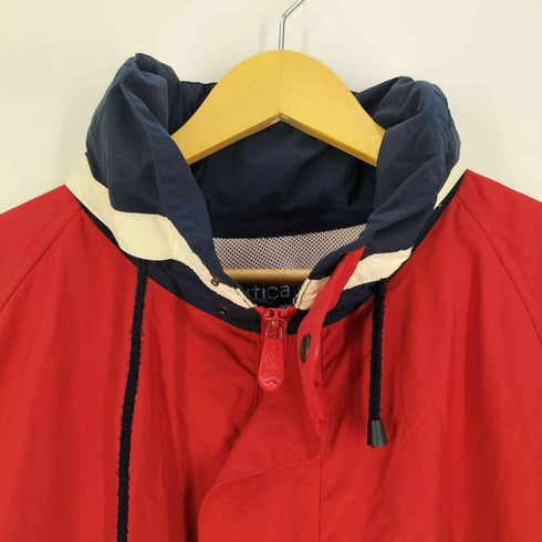 ノーティカ NAUTICA 90s ロゴ刺繍 ナイロン セーリングジャケット メンズ import:XL