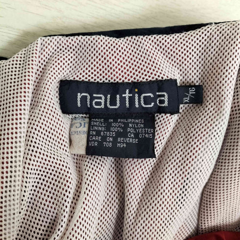 ノーティカ NAUTICA 90s ロゴ刺繍 ナイロン セーリングジャケット メンズ import:XL