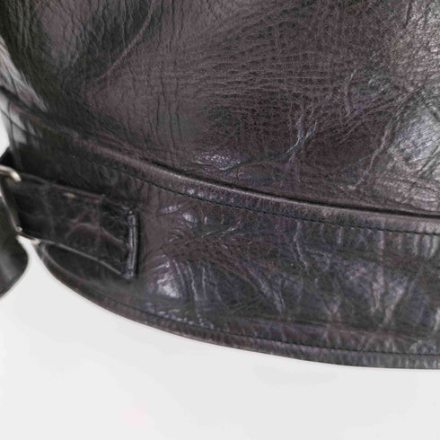 サンディニスタ Sandinista HORSE HIDE ダブルライダースジャケット 裏地チェック メンズ