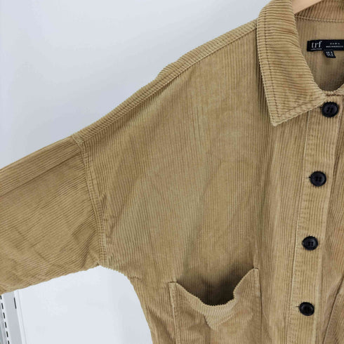 ザラ ZARA trf collection コーデュロイ コーズ CPO シャツ ジャケット レディース import:M