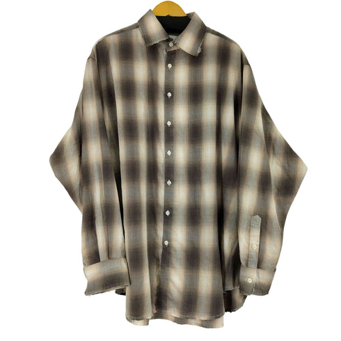 ホワイトランド WHITELAND ダメージ L/S チェックシャツ メンズ