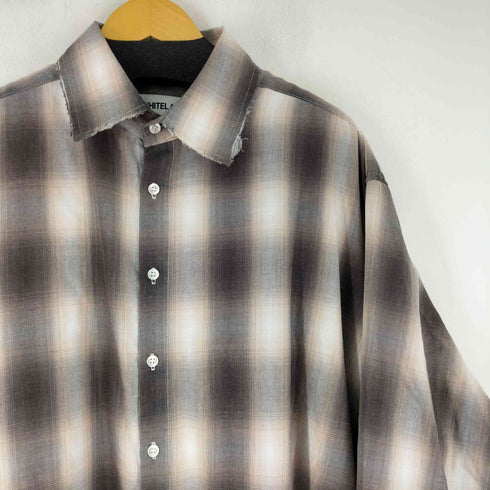 ホワイトランド WHITELAND ダメージ L/S チェックシャツ メンズ
