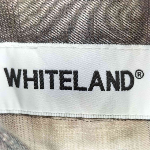 ホワイトランド WHITELAND ダメージ L/S チェックシャツ メンズ