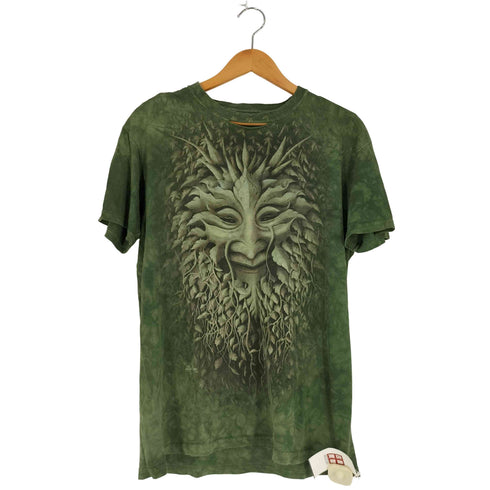 ザマウンテン the mountain フェイスプリント クルーネック Tシャツ メンズ import:M