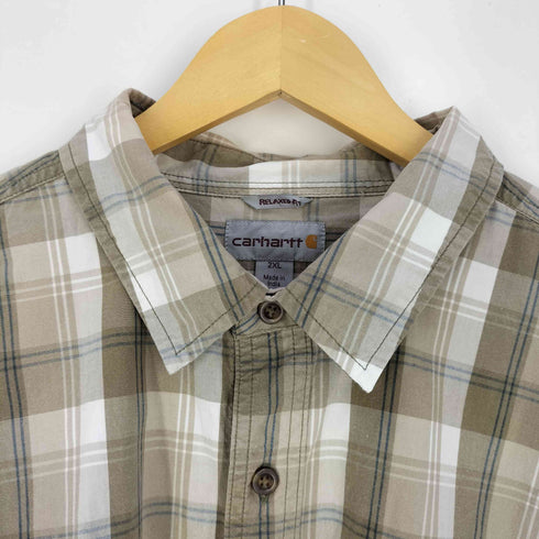 カーハート Carhartt RELAXED FIT チェック レギュラーカラーシャツ メンズ 2XL