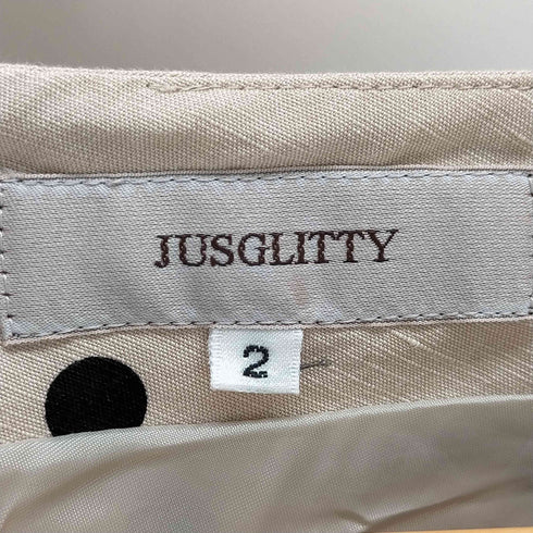 ジャスグリッティー JUSGLITTY リネン混袖ボリュームワンピース レディース JPN:2