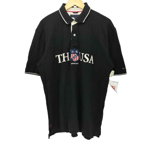 トミーヒルフィガー TOMMY HILFIGER ワッペン刺繍ロゴ ポロシャツ メンズ XL