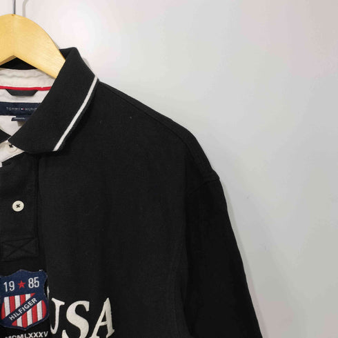 トミーヒルフィガー TOMMY HILFIGER ワッペン刺繍ロゴ ポロシャツ メンズ XL