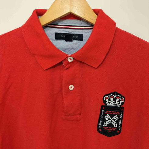 トミーヒルフィガー TOMMY HILFIGER ワッペン刺繍ロゴ ポロシャツ メンズ XL