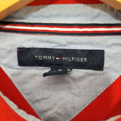 トミーヒルフィガー TOMMY HILFIGER ワッペン刺繍ロゴ ポロシャツ メンズ XL