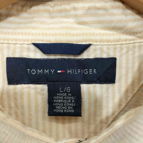 トミーヒルフィガー TOMMY HILFIGER 刺繍ロゴ ポロシャツ メンズ L