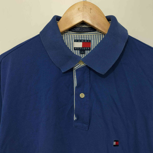 トミーヒルフィガー TOMMY HILFIGER 刺繍ロゴ ポロシャツ メンズ L