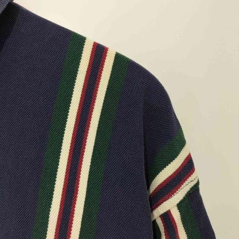 トミーヒルフィガー TOMMY HILFIGER 刺繍ロゴ マルチストライプ ポロシャツ メンズ XL
