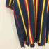 トミーヒルフィガー TOMMY HILFIGER エンブレム刺繍ロゴ マルチストライプ ポロシャツ メンズ L