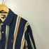 トミーヒルフィガー TOMMY HILFIGER エンブレム刺繍ロゴ マルチストライプ ポロシャツ メンズ XL