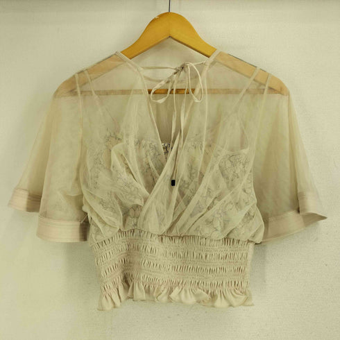 リリーブラウン Lily Brown 21ss レースインナー付 チュールトップス レディース ONE SIZE