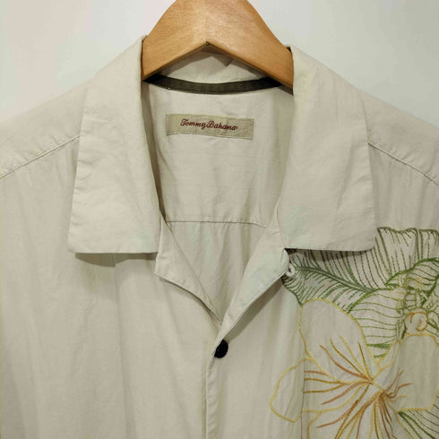 トミーバハマ Tommy Bahama 花刺繍 オープンカラーシャツ メンズ