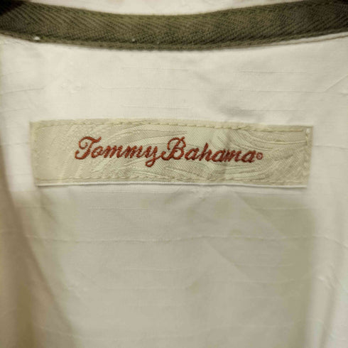 トミーバハマ Tommy Bahama 花刺繍 オープンカラーシャツ メンズ