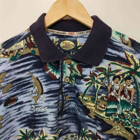 トミーバハマ Tommy Bahama 総柄 ポロシャツ メンズ import:M